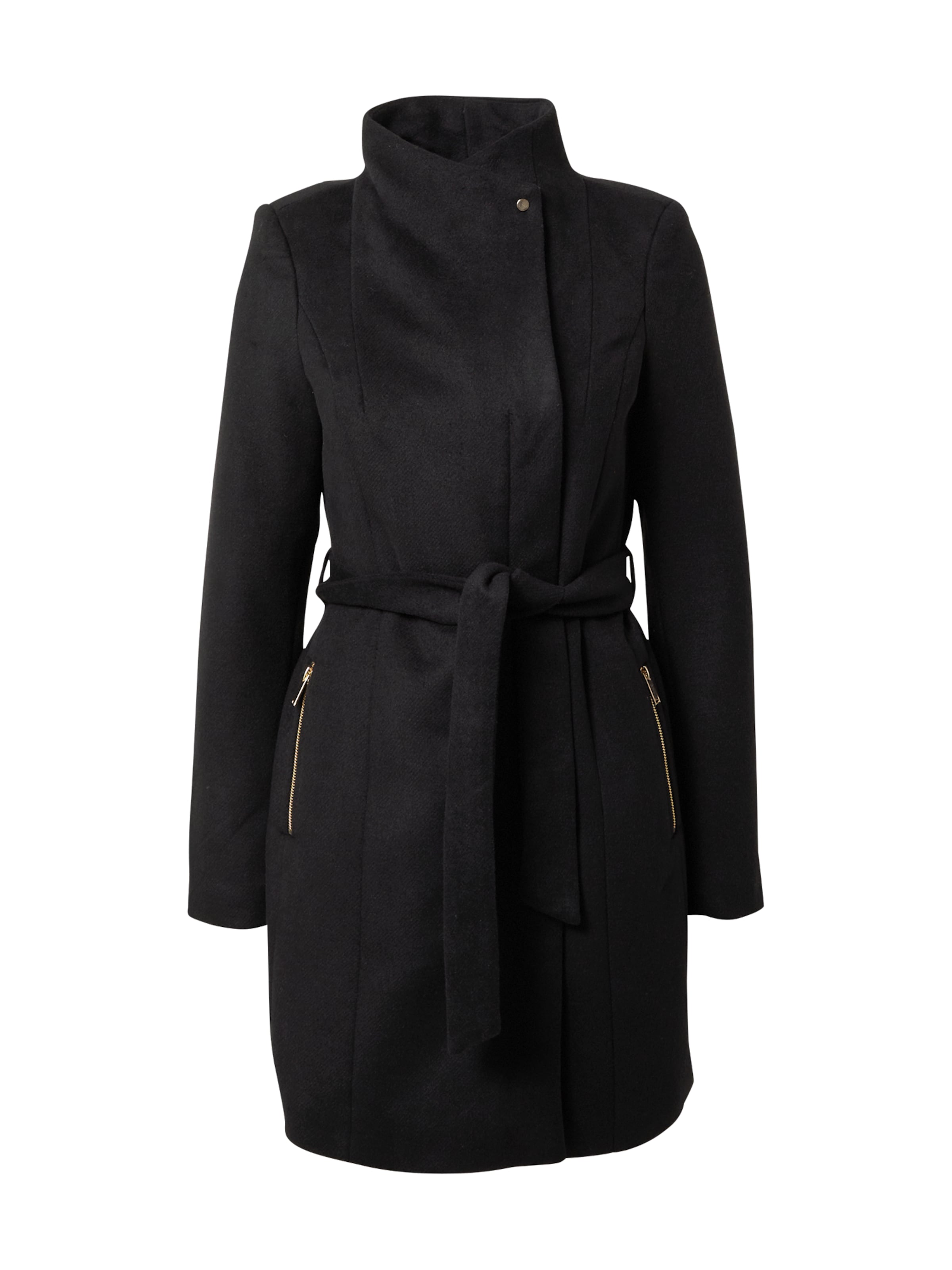 VERO MODA Between-Seasons Coat 'Twodope' in Black: front