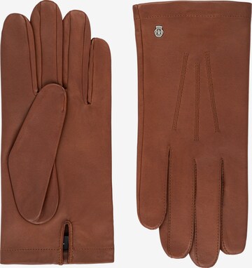 Roeckl Full Finger Gloves 'Zürich' in Brown: front