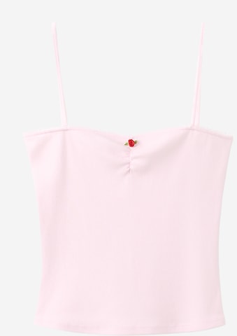 MANGO Top 'ROSE' - Ružová: predná strana