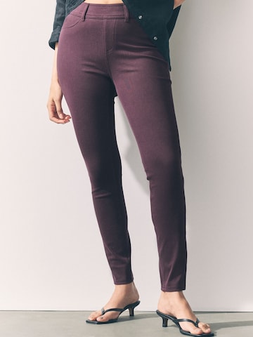 Next Skinny Leggings in Purple: front