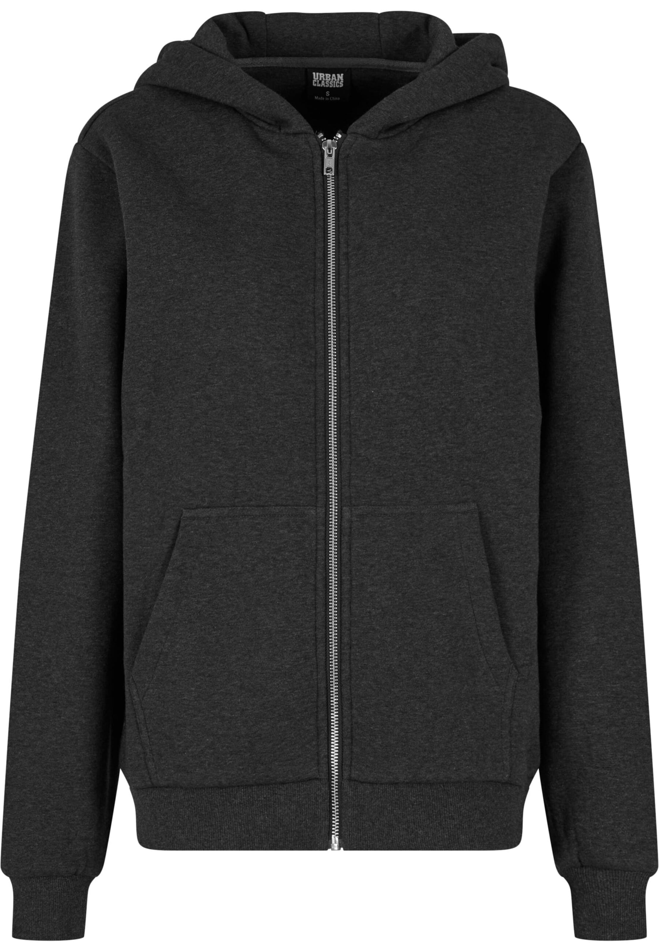 Urban Classics - Sudadera con cremallera en gris: frente