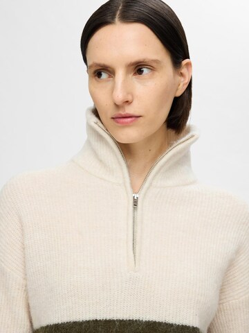 SELECTED FEMME Pulover 'Maline' | bež barva