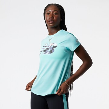 new balance Performance Shirt in Blue: front