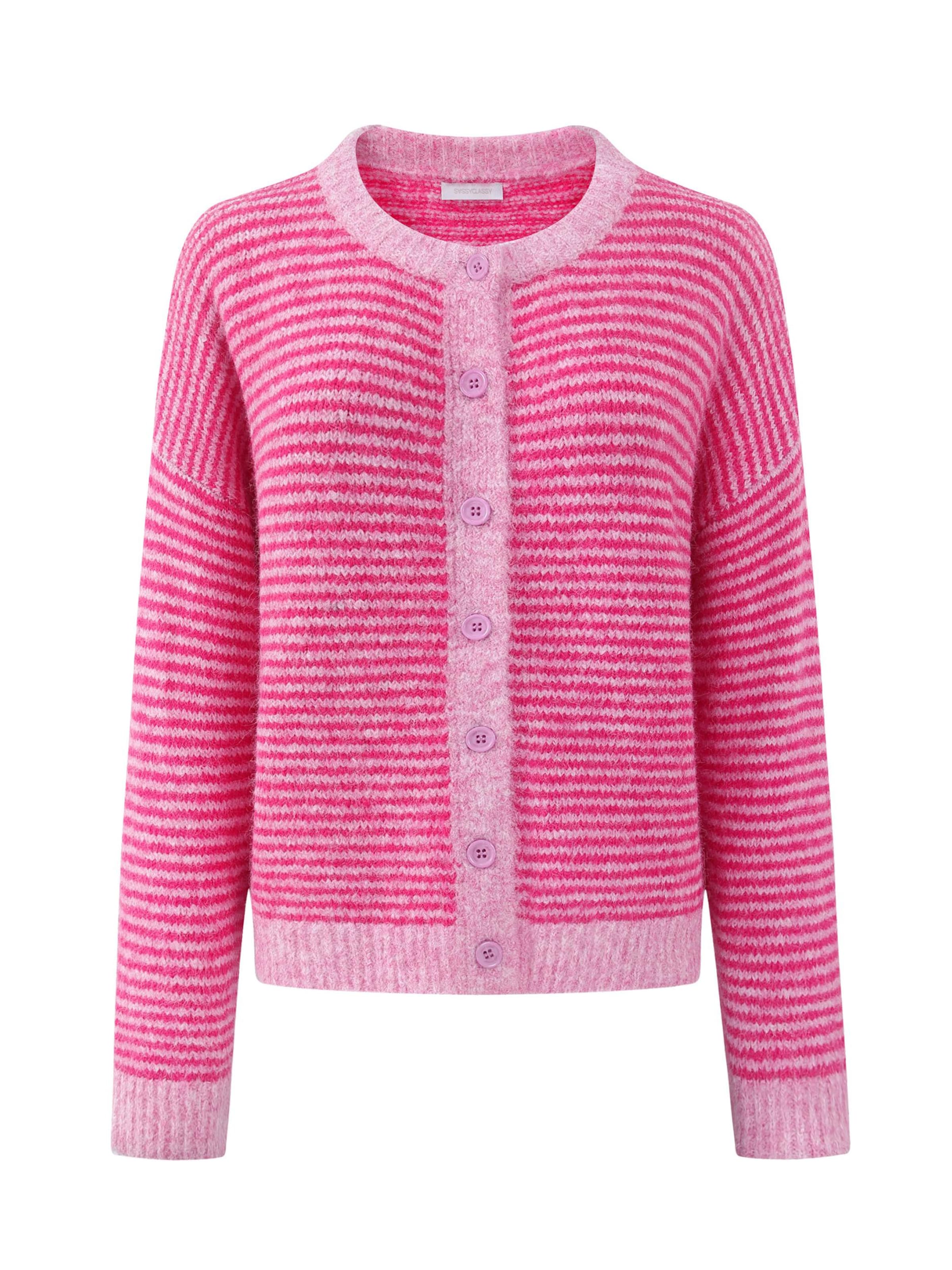 SASSYCLASSY Oversized cardigan in Pink: front