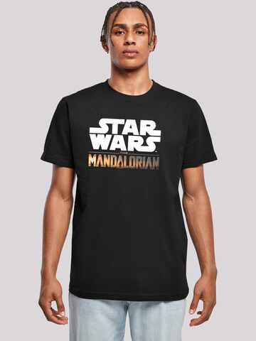 T-Shirt 'Star Wars The Mandalorian' F4NT4STIC en noir : devant