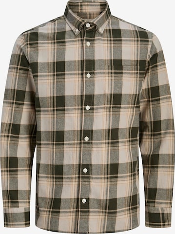 Jack & Jones Junior Regular fit Button Up Shirt in Green: front