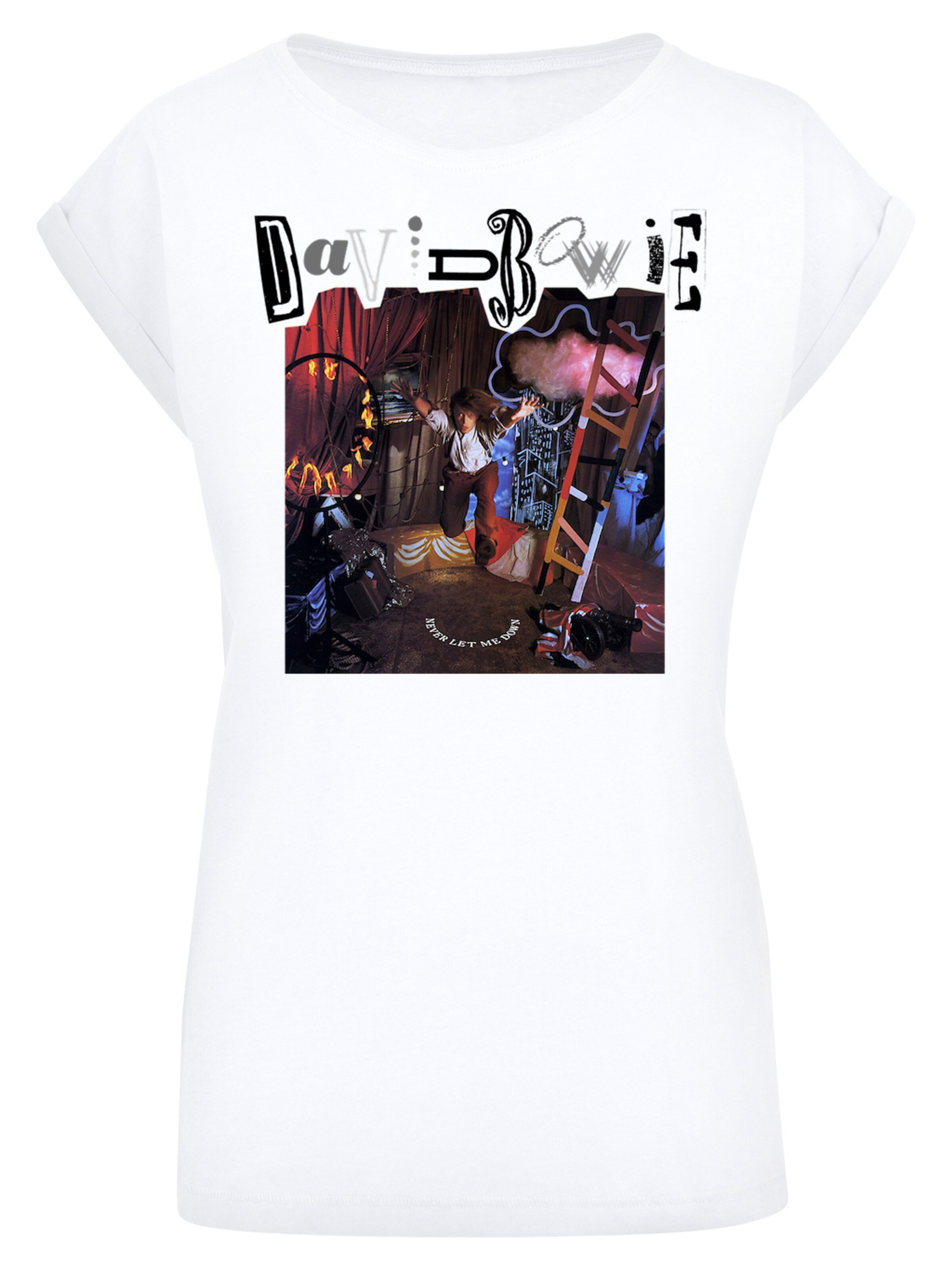 F4NT4STIC Shirt 'David Bowie' in Wit: voorkant