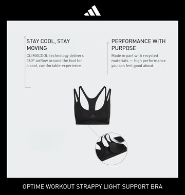 Bustier Soutien-gorge de sport 'OPT STRP LS BRA' ADIDAS PERFORMANCE en noir
