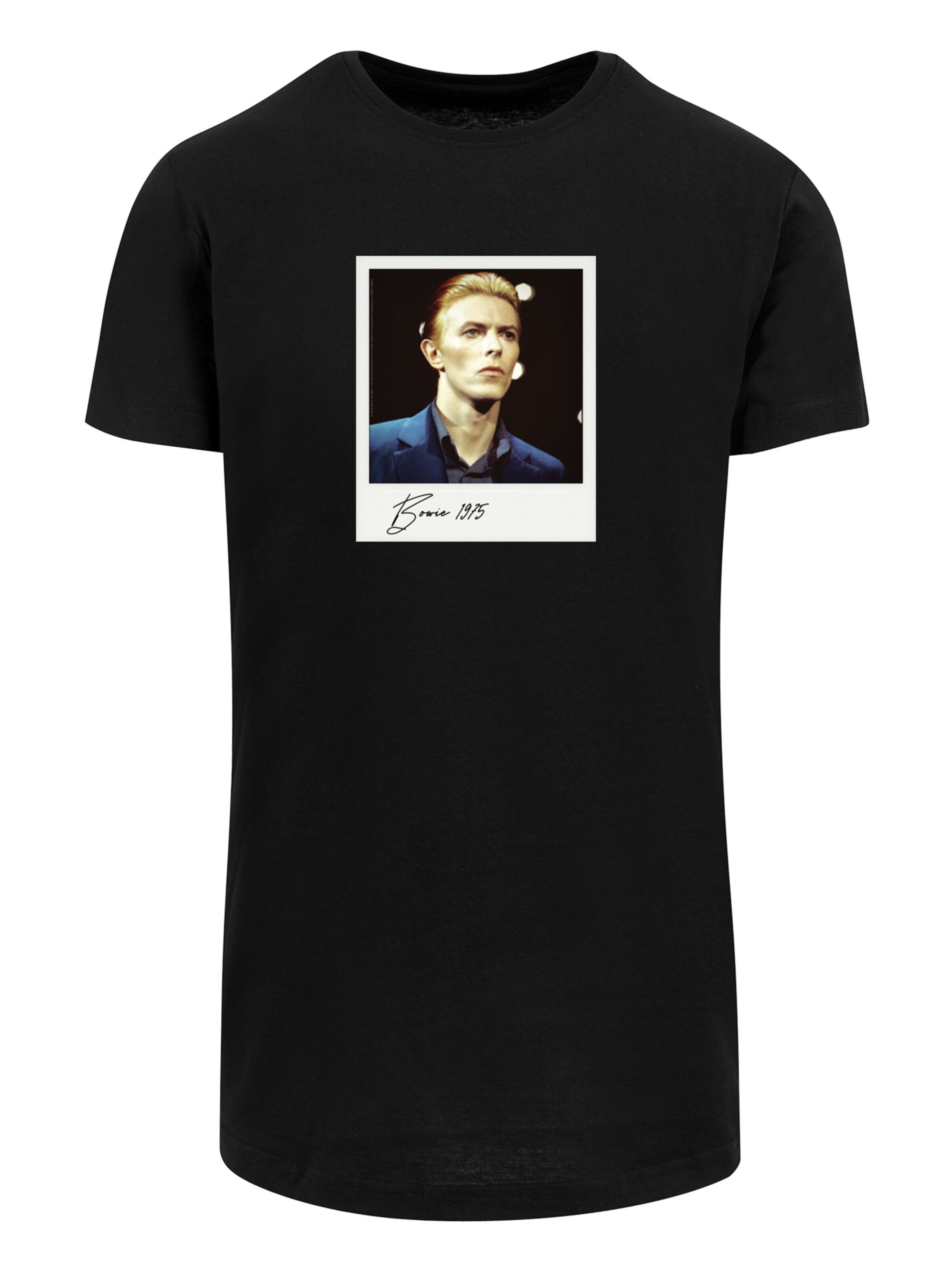 F4NT4STIC Shirt 'David Bowie' in Zwart: voorkant