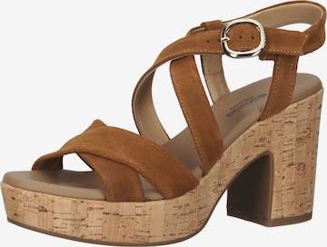 Nero Giardini Strap Sandals in Brown: front