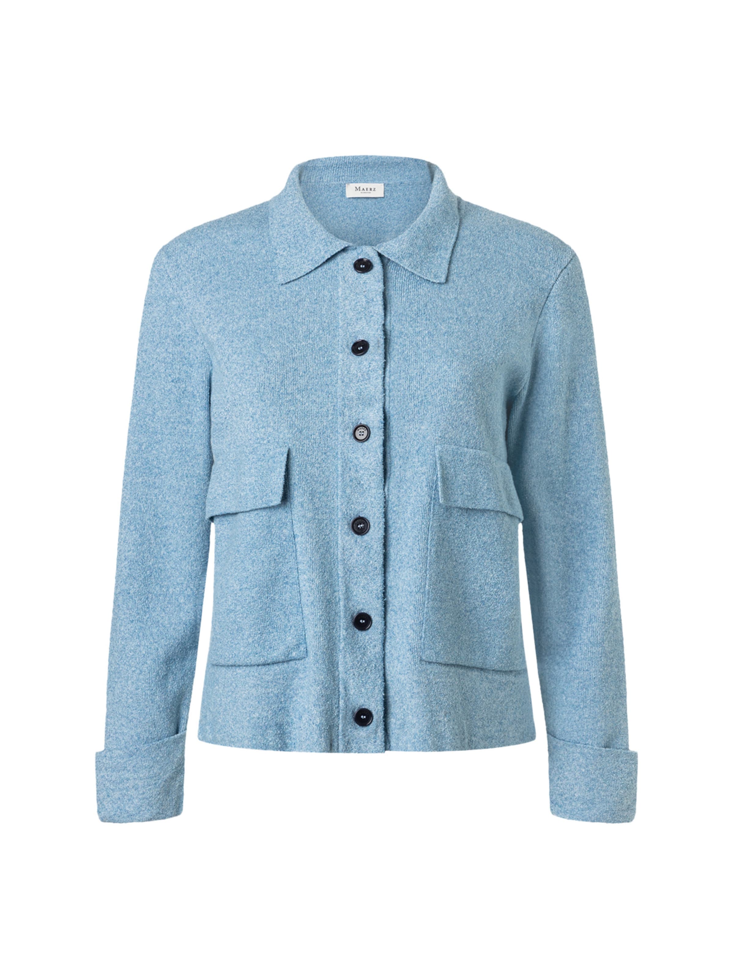 MAERZ Muenchen Knit cardigan ' 213900 ' in Blue: front