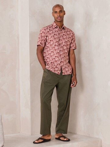 Next Regular fit Button Up Shirt in Brown