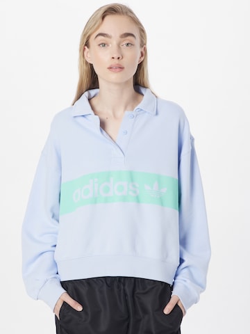 ADIDAS ORIGINALS Sweatshirt 'Loose Collar' i blå: framsida