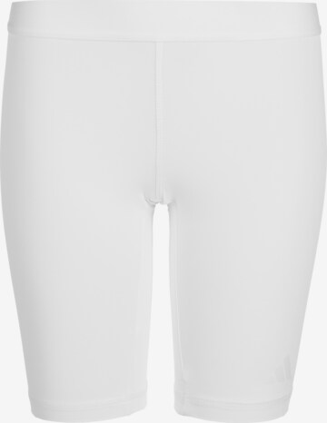 Skinny Pantalon de sport ADIDAS PERFORMANCE en blanc : devant
