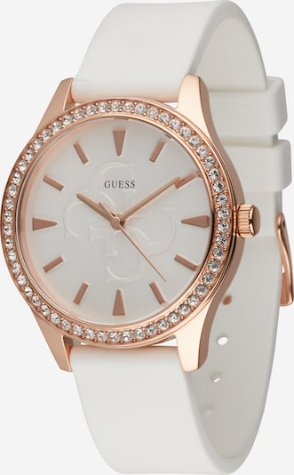 GUESS Quarzuhr in gold / weiß, Produktansicht