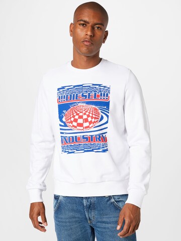 DIESEL Sweatshirt in White: front