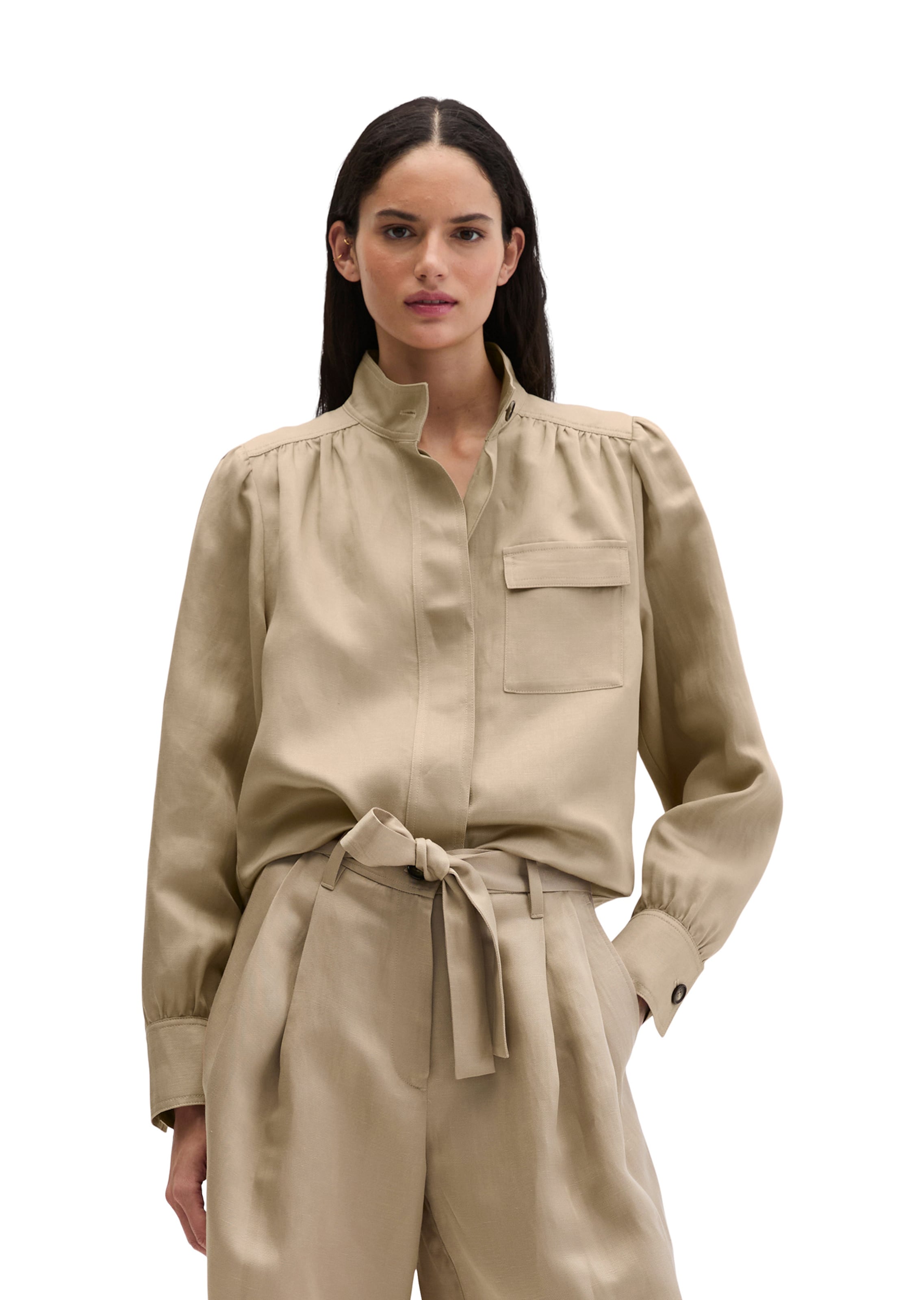 Marc O'Polo Blouse in Beige: voorkant