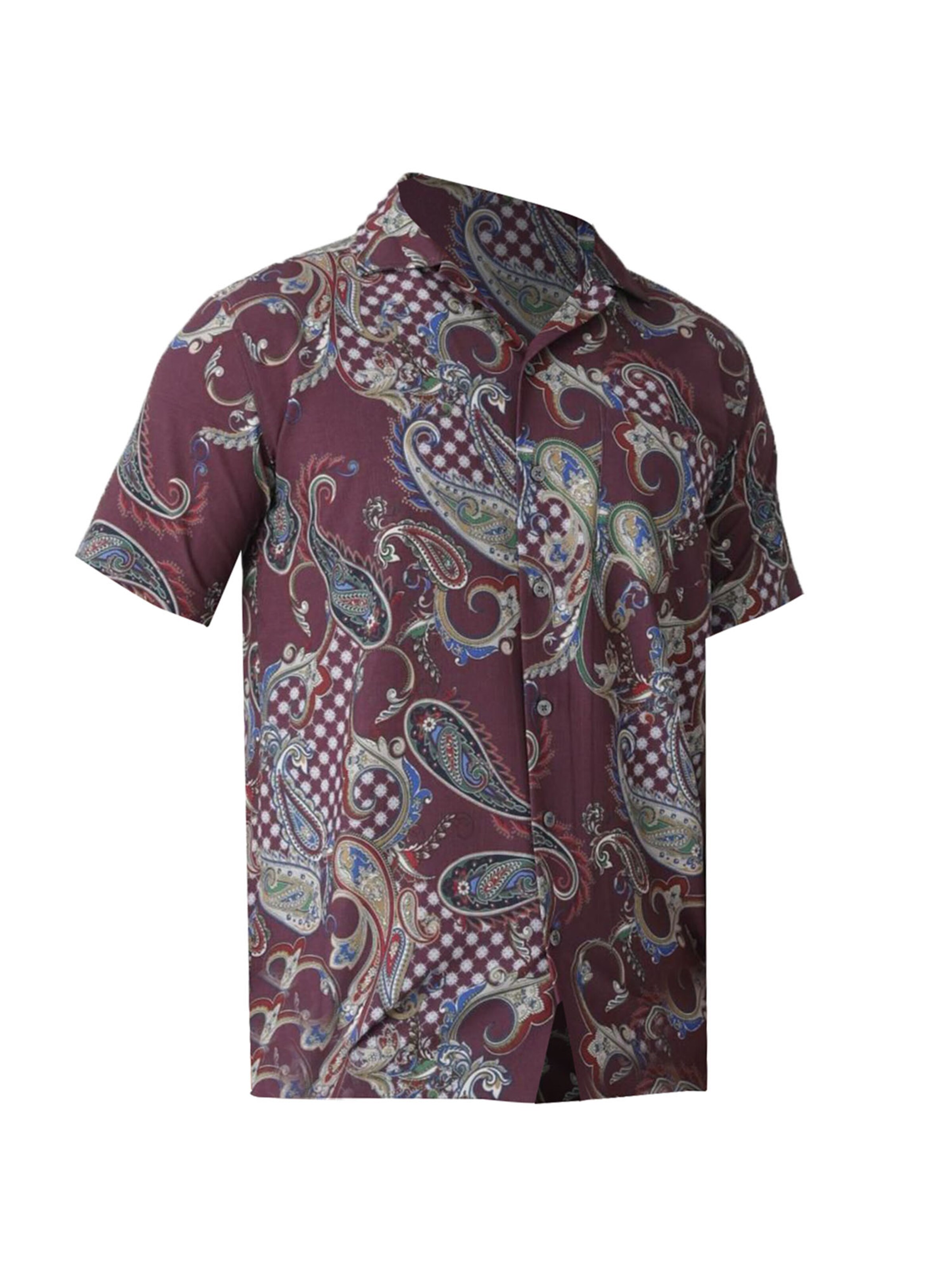 By Diess Collection Rovný strih Košeľa - Fialová: predná strana