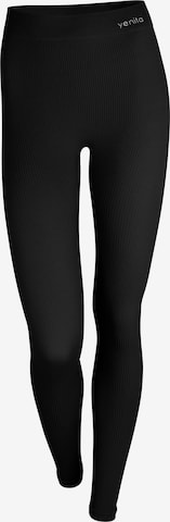 Yenita - Skinny Calças de desporto em preto: frente