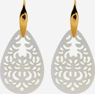Gemshine Ohrringe in gold / weiß, Produktansicht