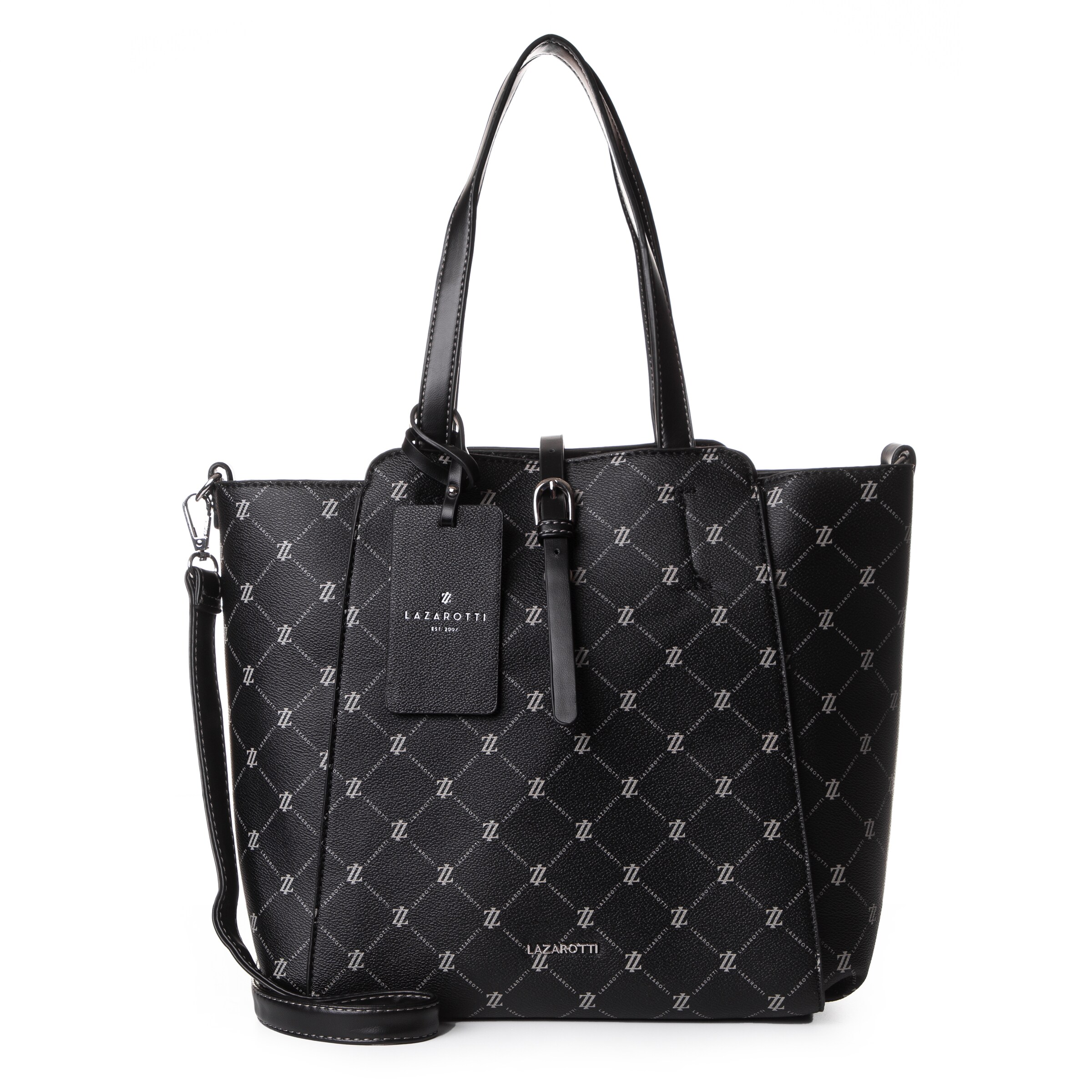 Borsa a mano 'Palermo' di Lazarotti in nero: frontale