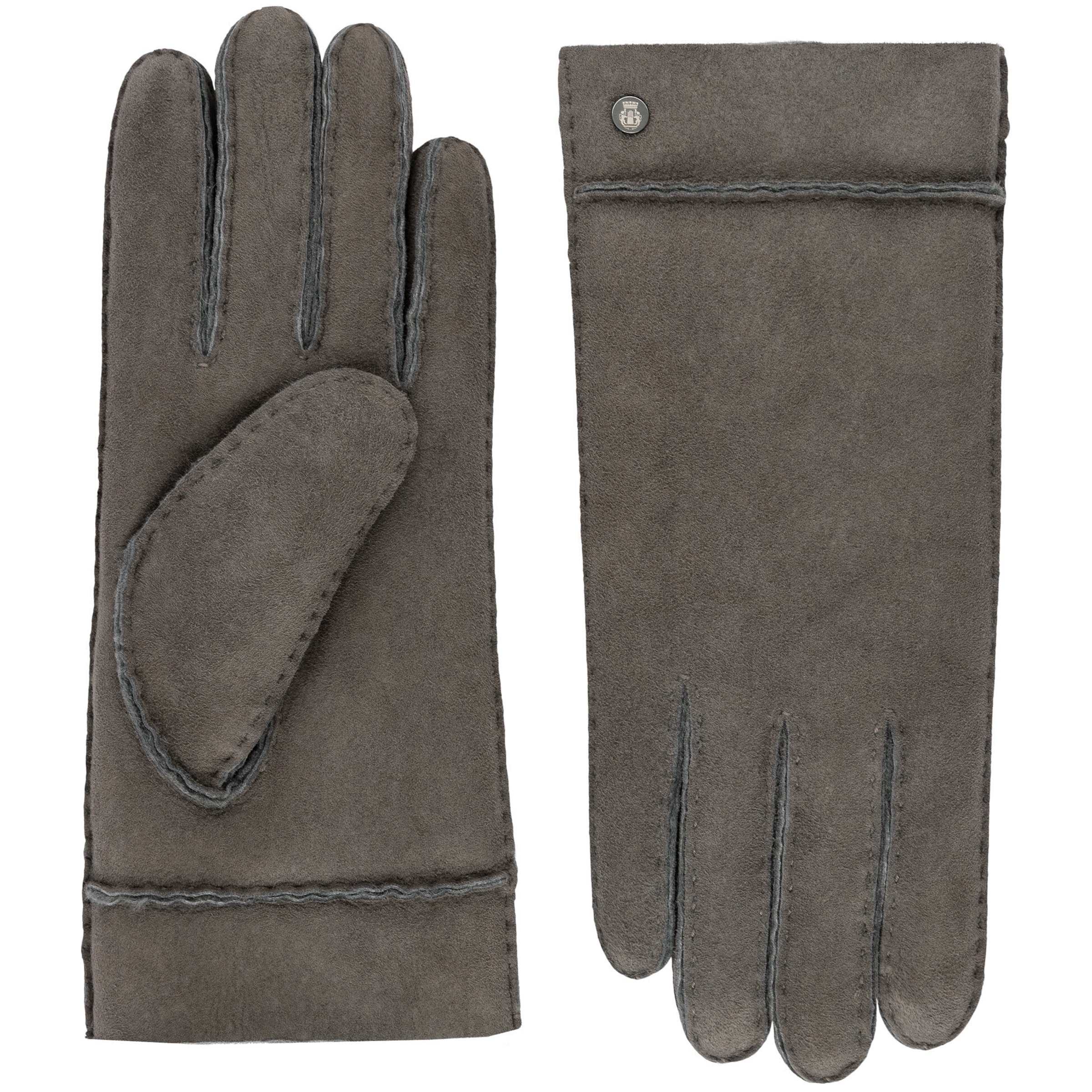 Roeckl Full Finger Gloves 'Helsinki' in Grey: front