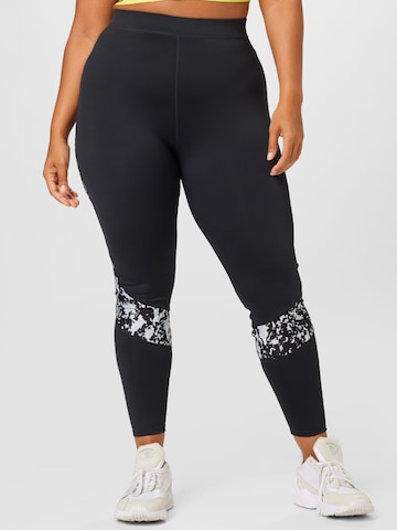 Reebok Skinny Workout Pants 'Modern Safari' in Black: front