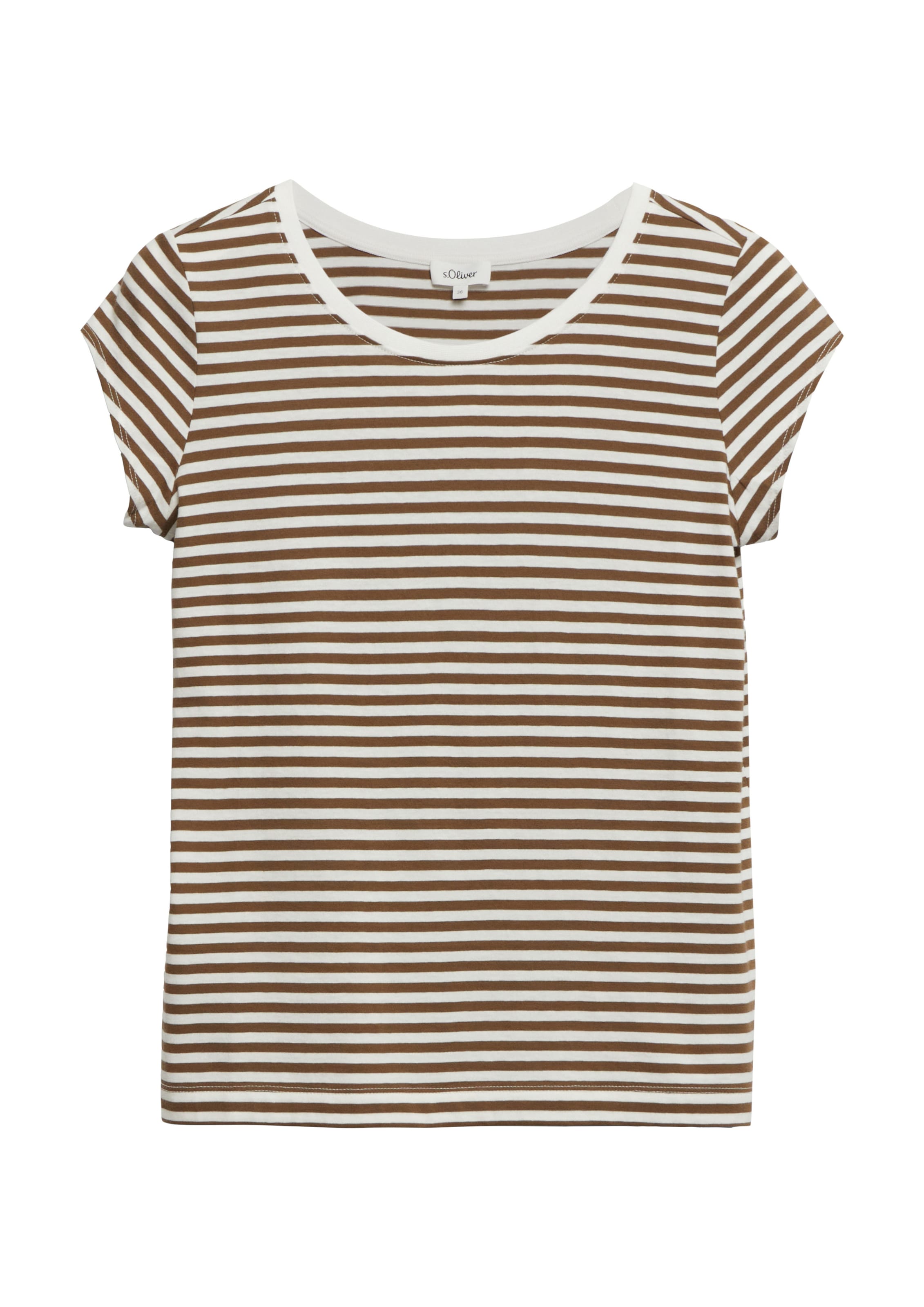 s.Oliver Shirt in Bruin: voorkant