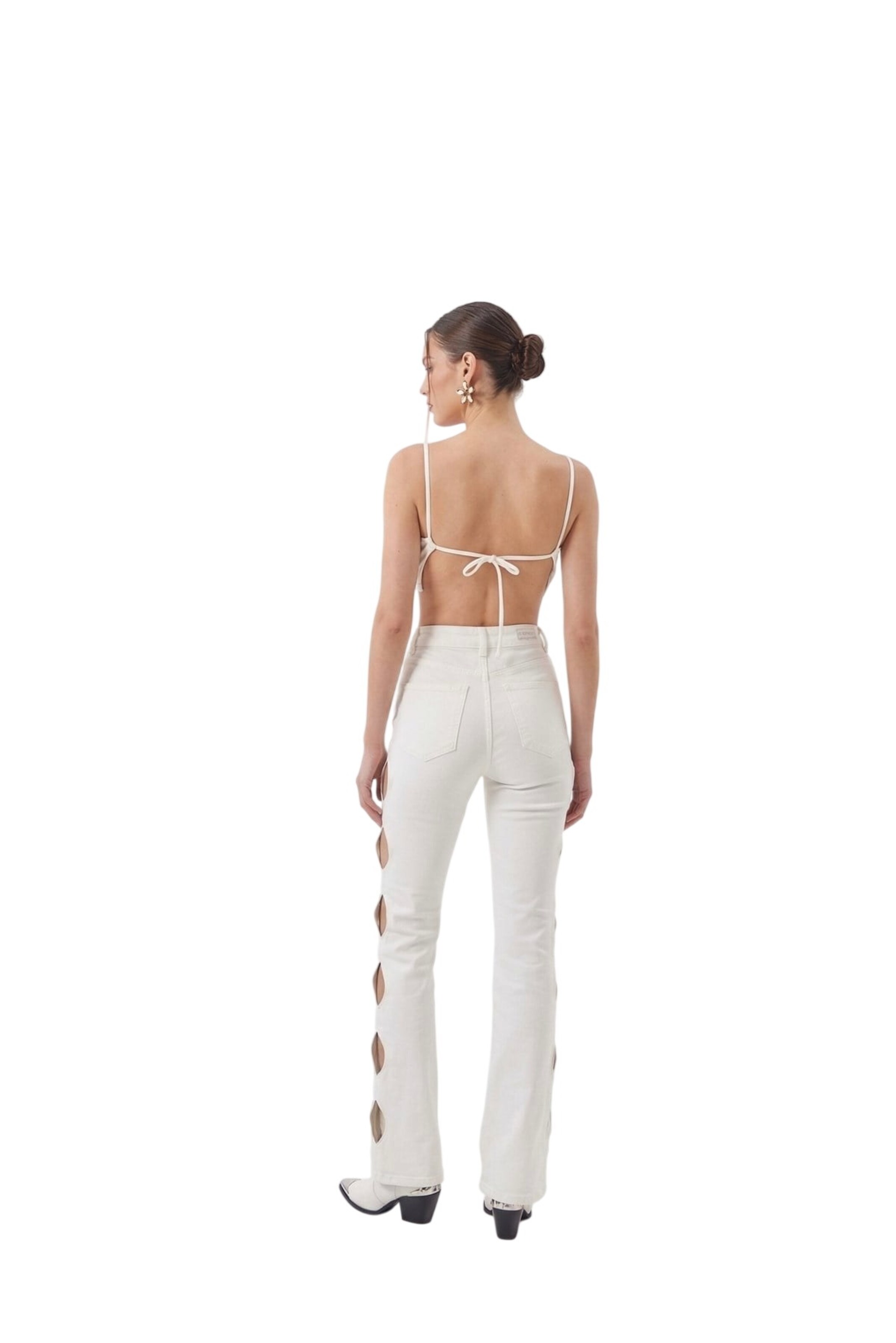 HOLLY LOLLY Flared Jeans in Weiß