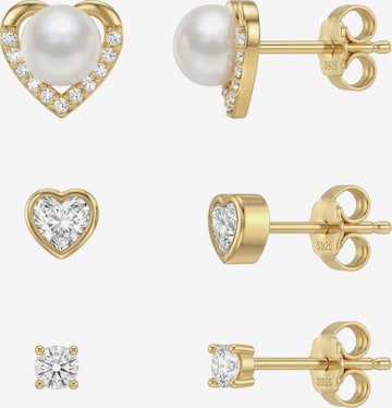 Sofia Milani Schmuckset 'Heart Zirconia' in Gold: Vorderseite