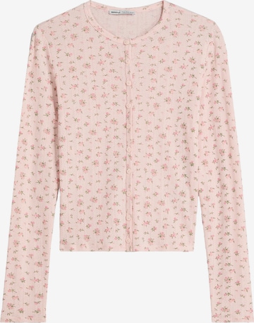 BershkaKardigan - roza boja: prednji dio