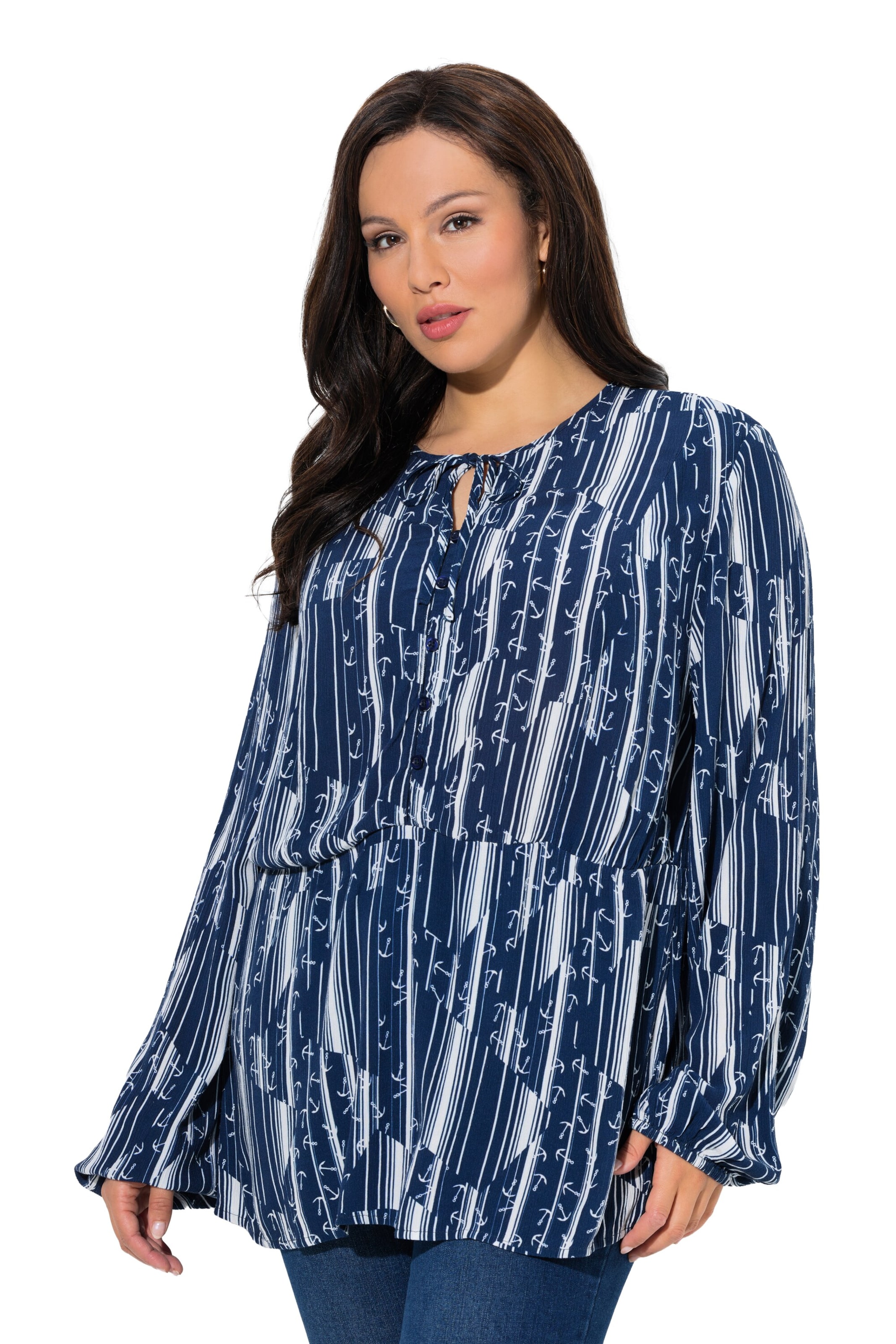 Ulla Popken Blouse in Blue: front