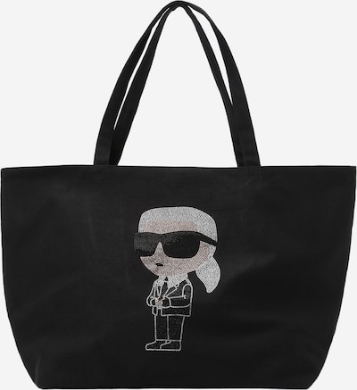 Karl Lagerfeld Ostoskassi 'Ikon' värissä vaaleanharmaa / musta, Tuotenäkymä