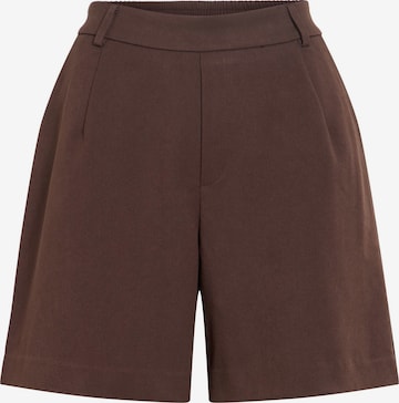 VILA Loose fit Pleat-front trousers 'VIVarone' in Brown: front