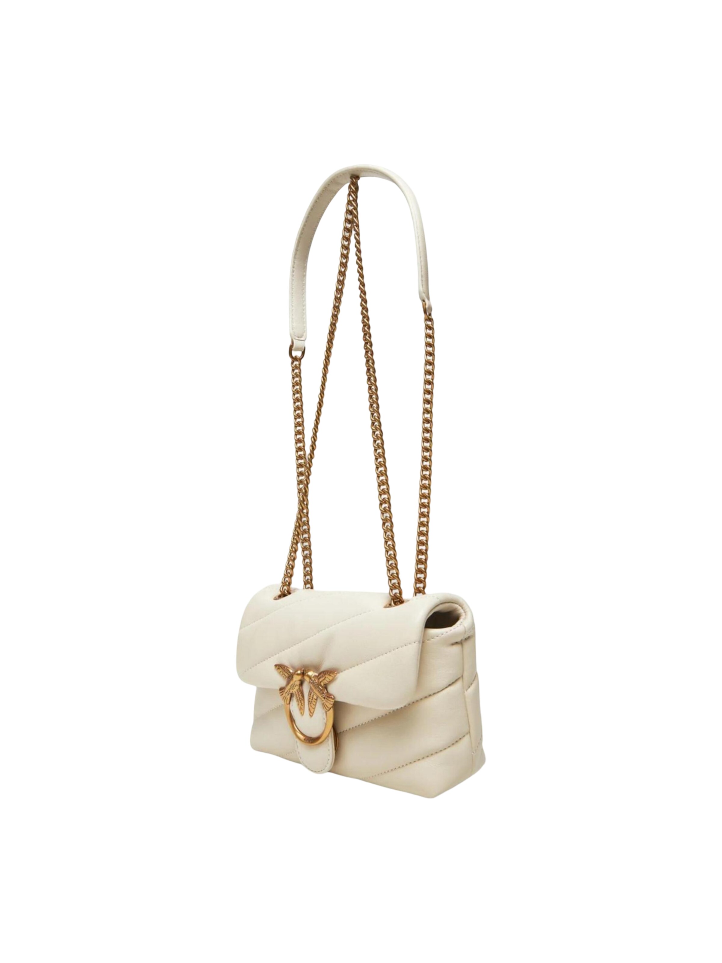 PINKO Skuldertaske 'LOVE PUFF BABY CL SHEEP NAPPA 100040 A0F2' i hvid
