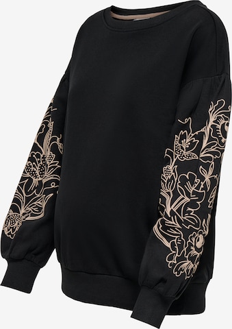 Felpa 'OLMDEBORAH' di Only Maternity in nero: frontale