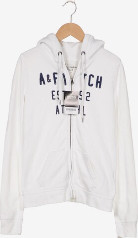 Abercrombie & Fitch Sweatshirt & Zip-Up Hoodie in S in White: front