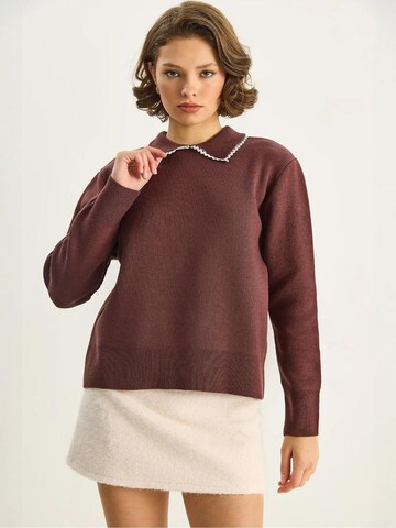 Bianco Lucci Sweater 'Pullover' in Purple