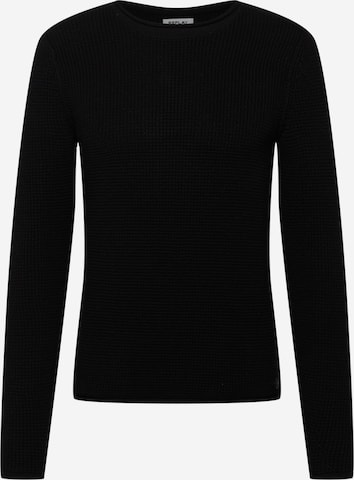 REPLAY Regularny krój Sweter w kolorze czarny: przód