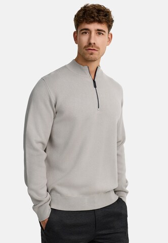 INDICODE JEANS Sweater 'Lukas' in Grey: front