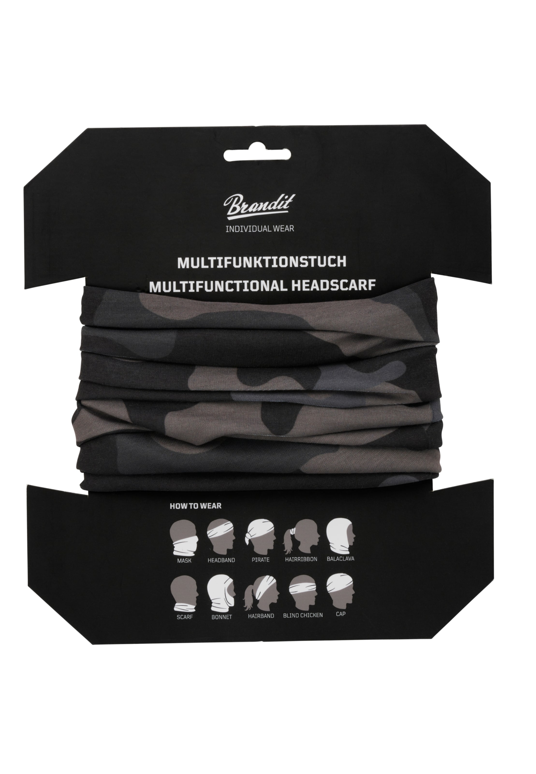 Scaldacollo di Brandit in grigio: frontale