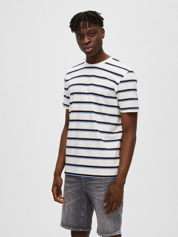 SELECTED HOMME T-shirt 'Bertie' i vit: framsida