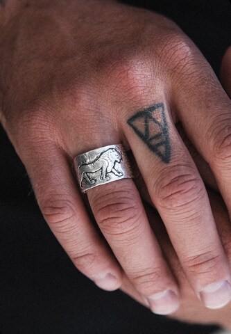 Haze&Glory Ring 'Löwe' in Silver: front