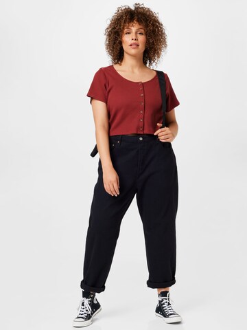 Levi's® Plus Обычный Джинсы 'PL 501 Crop' в Черный