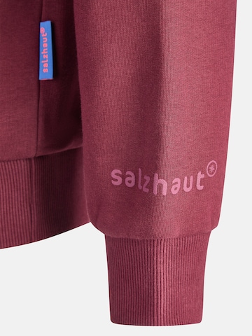 salzhaut Sweatshirt 'Heff' in Rood