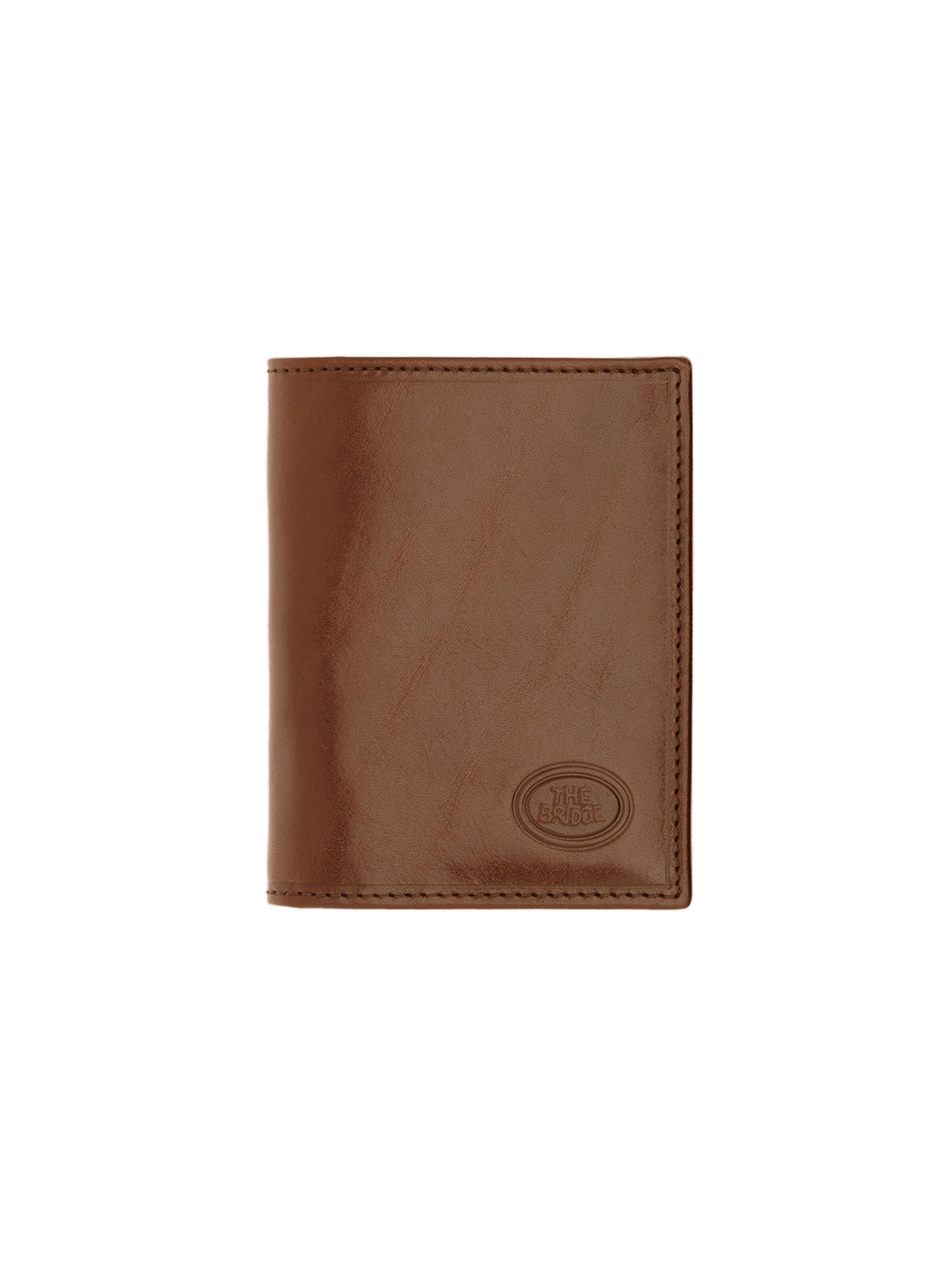 The Bridge Wallet in Brown: front