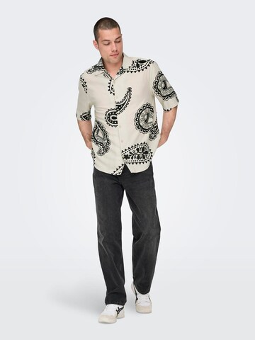 Only & Sons Comfort fit Overhemd 'ONSAustin' in Grijs