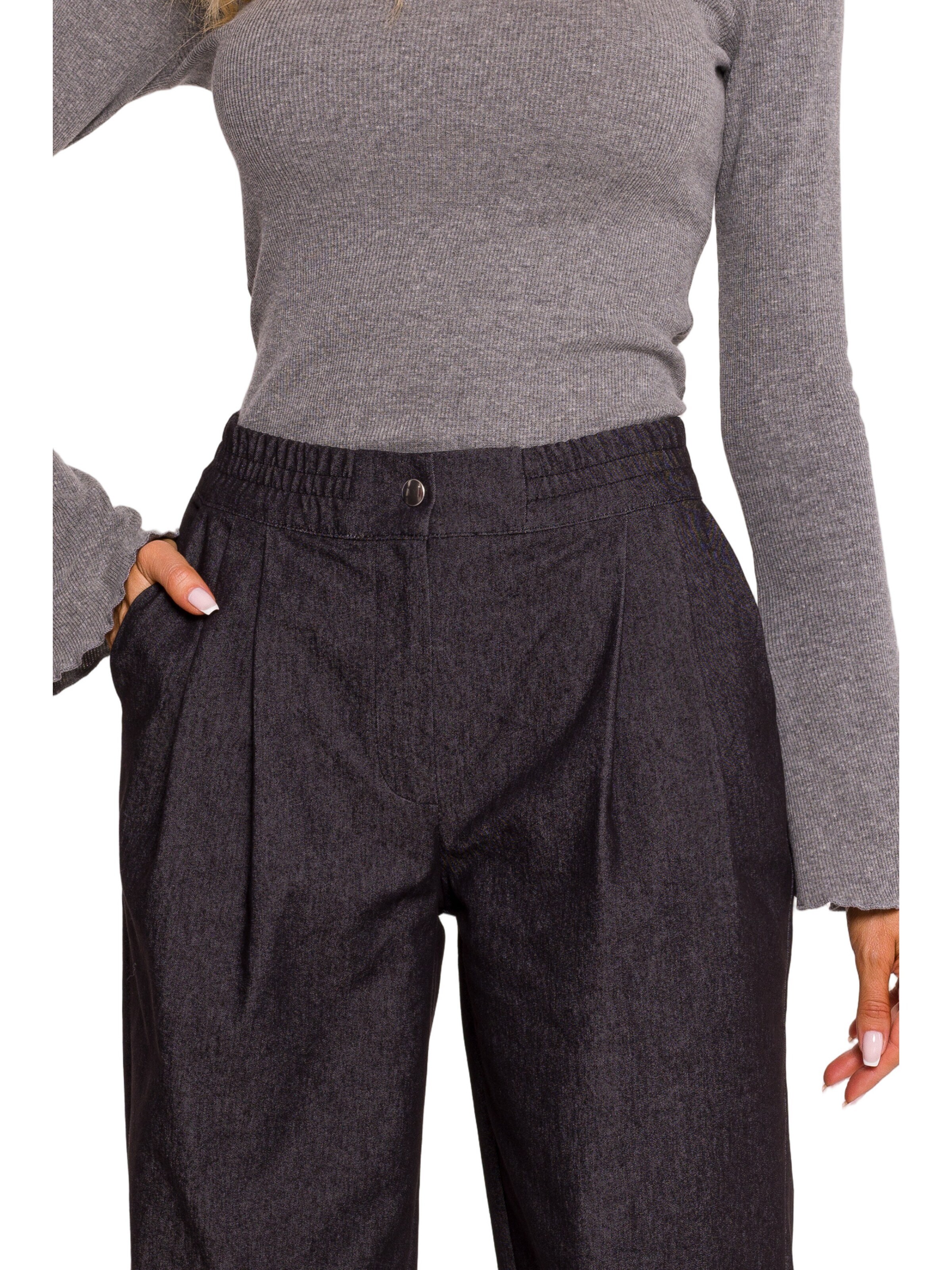 Wide leg Pantaloni de la made of emotion pe gri