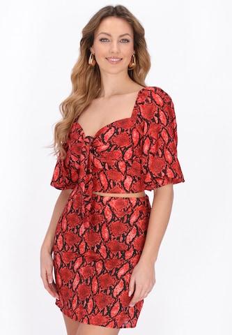faina - Blusa en rojo: frente