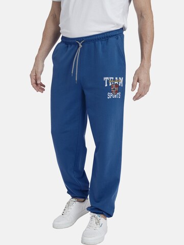 Jan Vanderstorm Tapered Workout Pants 'Thibor' in Blue: front
